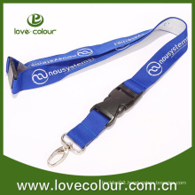 High quality cheap custom woven logo lanyard strap